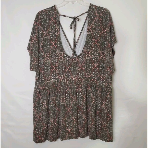 Torrid Super Soft Surplice Dolman Babydoll Tee Size 4 Tie Back Knit Top - Picture 5 of 6